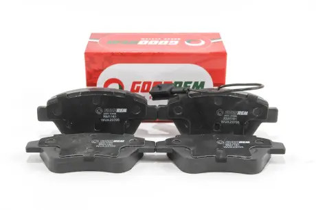 Тормозные колодки перед. doblo 05-10 (грузовой)(123x53.3x18)(с датчиком) GOODREM RM1161