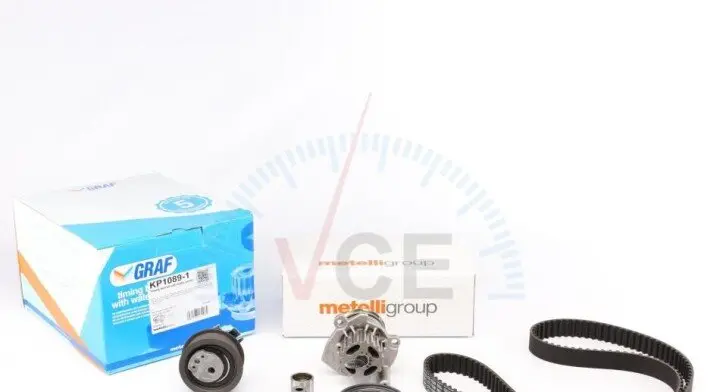 Фото 1 - Водяной насос + комплект зубчатого ремня GRAF KP1089-1 Водяной насос + комплект зубчатого ремня GRAF KP1089-1 (фото 1)
