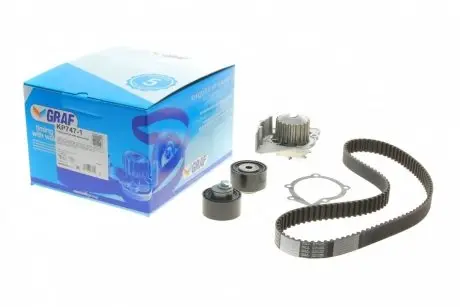 Водяной насос + комплект зубчатого ремня GRAF KP747-1