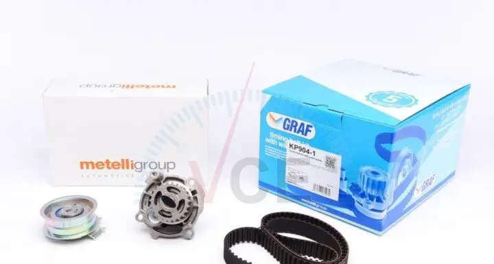 Фото 1 - Водяной насос + комплект зубчатого ремня GRAF KP904-1 Водяной насос + комплект зубчатого ремня GRAF KP904-1 (фото 1)