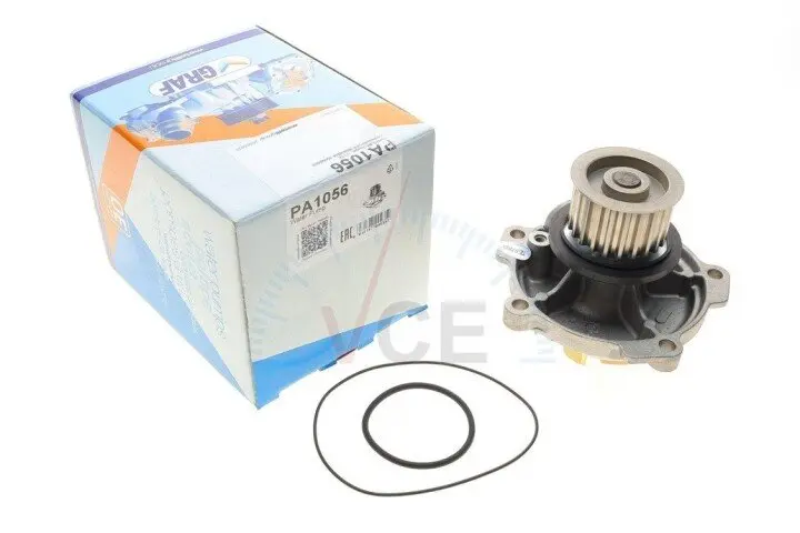 Насос воды chrysler voyager iv/ grand voyager 2.5-2.8 crd 00-08 (22z) (r/b) (7 лоп) GRAF PA1056 (фото 1)