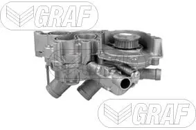 Помпа води Audi A3 1.4TFSI 12-14/VW Polo 1.0/1.0TSI/1.0 EcoFuel 11- (B/B) (7 лоп) (z=28) (з терм.) GRAF PA1373