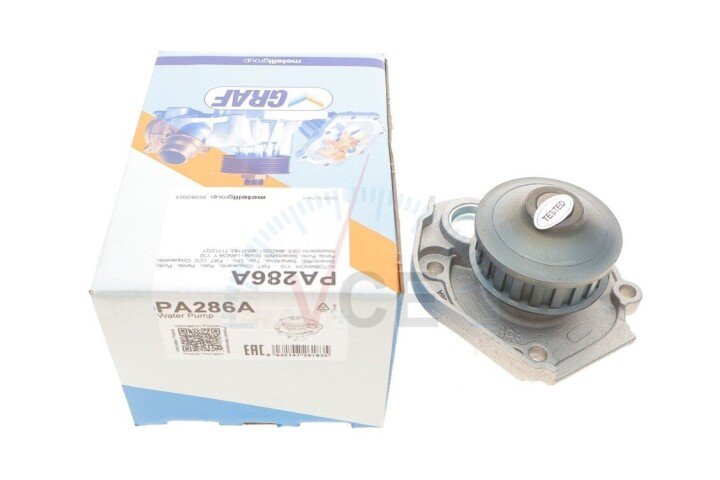 Насос воды fiat palio 1.2 96-/panda 0.8-1.1 86-04/punto 1.1-1.2 93-00/tipo 1.1 86-93 (20z)(b/b)(8л) GRAF PA286A (фото 1)