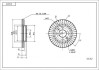 Диск тормозной пер. Renault Kangoo I 1.2-1.4-1.9D, Clio II, Megane I, 19, (238mmx20mm) Hart 214 312 (фото 1)