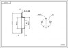 Диск тормозной зад. Audi 100 C3 (d245x10mm) Hart 215 359 (фото 1)