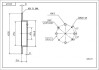 Диск тормозной зад. Kia Cerato 04-> (d258x10mm) Hart 221 449 (фото 1)