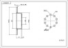 Диск тормозной зад. VW Caddy III (04->), Skoda Octavia (03->) (255mmx10mm) Hart 223 949 (фото 1)