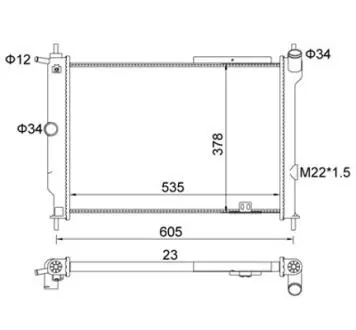Радіатор охолодження Hart 601 442