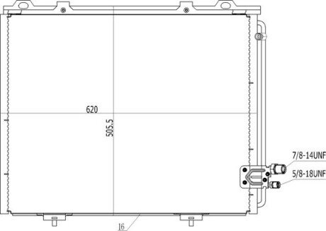 Радиатор кондиционера MB E-class (W210) 2.0-5.4 (95-03) Hart 602 071