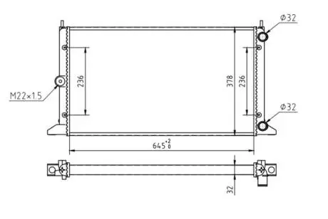 Радиатор двигателя VW Sharan, Seat Alhambra, Ford Galaxy 1.8-2.8i/D (95-10) Hart 602 179