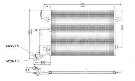 Радиатор кондиционера Audi A6 C5 (97-05) Hart 603 524