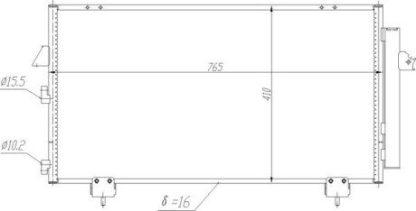 Радіатор кондиціонера Toyota Rav 4 II 1.8/2.0/2.0D (00-05) Hart 604 066