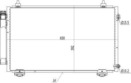 Радиатор кондиционера Toyota Corolla 1.3-2.0 (02-07) Hart 606 201