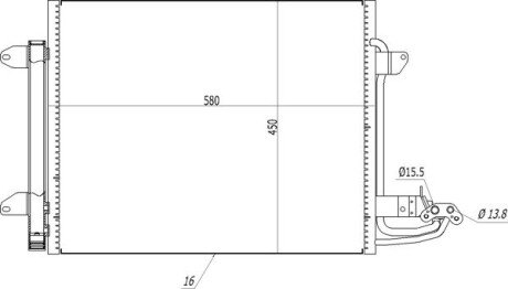 Радиатор кондиционера VW Caddy III 03- Hart 606 471