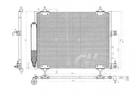 Радиатор кондиционера Citroen C8 2.0 02- Hart 607 144