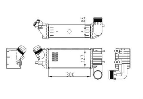 Радиатор интеркулера Citroen C5, Peugeot 406, 607 2.0/2.2HDi 99- Hart 607 572