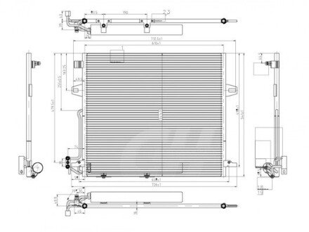 Радиатор кондиционера MB M-class (W164), GL-class (X164), G-class (W461) 3.0D Hart 607 688