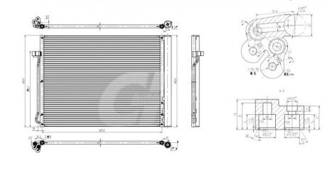 Радіатор кондиціонера BMW X5 (E70/F15) 2.0D-4.8 06-19 Hart 607 812