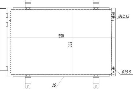 Радіатор кондиціонера Suzuki Swift III 05- Hart 611 254