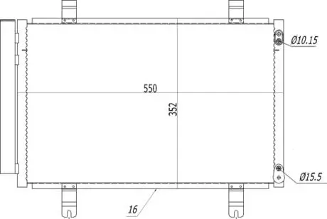 Радіатор кондиціонера Suzuki Swift III 05- Hart 611 254