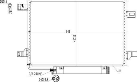 Радиатор кондиционера MB A-class (W169), B-class (W245) 1.5-2.0LPG (04-12) Hart 611 283