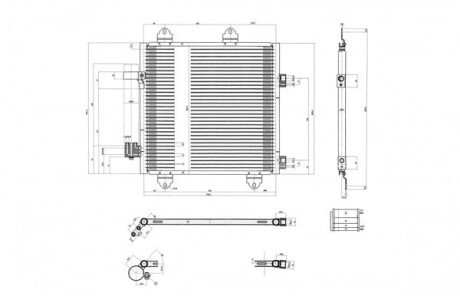 Радіатор кондиціонера Citroen C1, Peugeot 107, Toyota Aygo 1.0/1.4HDi (05-14) Hart 611 418