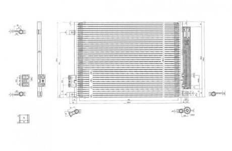 Радиатор кондиционера Fiat 300, 500, Ford Ka, Lancia Ypsilon 0.9-1.4 07- Hart 611 419