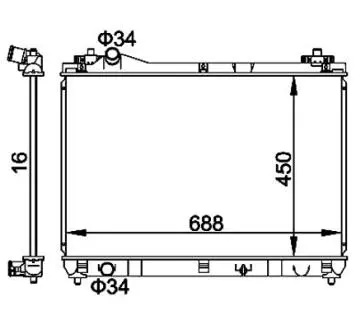 Радіатор двигуна Suzuki Grand Vitara 2.0 05- Hart 611 843