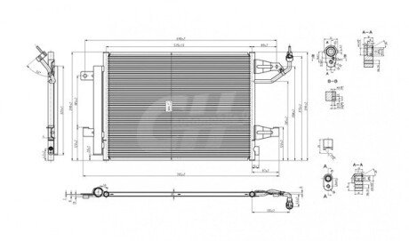 Радиатор кондиционера Mitsubishi Colt, Smart Forfour 1.1-1.5 04- Hart 612 252