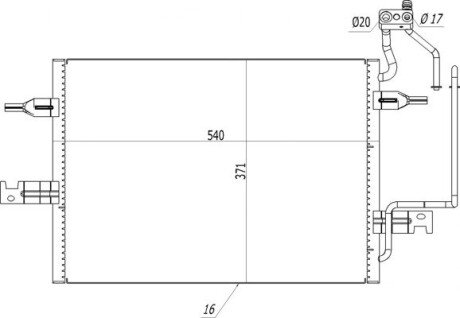 Радіатор кондиціонера Opel Meriva A 1.4-1.8 (03-10) Hart 612 260