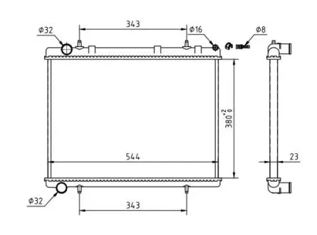 Радіатор двигуна Peugeot 307, Citroen C4 04- Hart 612 318