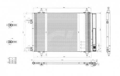 Радиатор кондиционера Citroen Berlingo, Peugeot Partner 1.6i (08-18) Hart 612 408