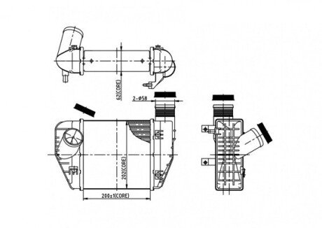 Радиатор интеркулера Audi A6 C6 2.0TDI (04-11) Hart 612 713 (фото 1)