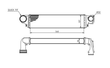 Радиатор интеркулера BMW 3 (E46) 1.8-3.0d (99-05) Hart 612 718