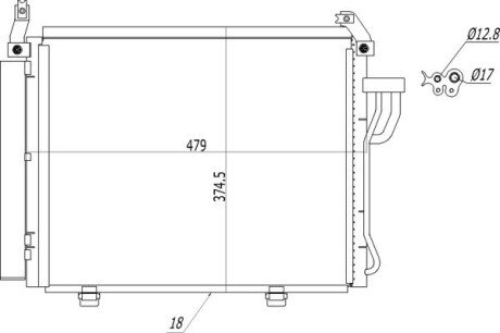 Радиатор кондиционера Hyundai i10 08- Hart 613 441