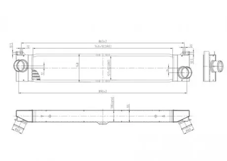 Радиатор интеркулера Citroen Jumper, Fiat Ducato, Peugeot Boxer 2.0-3.0D 06- Hart 613 774
