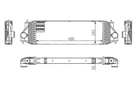 Радиатор интеркулера Suzuki Grand Vitara 1.9D (05-15) Hart 614 061