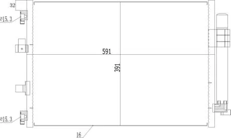 Радиатор кондиционера Ford Focus III, C-Max II 1.0 EcoBoost/1.6TDCi 10- Hart 614 535