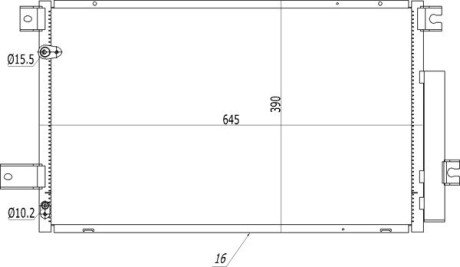 Радіатор кондиціонера Toyota Avensis 2.0/2.2D (05-08) Hart 614 561