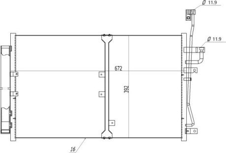 Радіатор кондиціонера Chevrolet Captiva, Opel Antara A 2.0 06- Hart 614 574