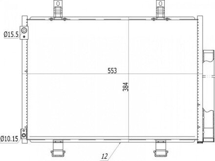 Радіатор кондиціонера Suzuki Swift 1.2-1.6 10- Hart 619 533