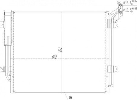 Радіатор кондиціонера VW Sharan 1.4-2.0i/D 10- Hart 619 536