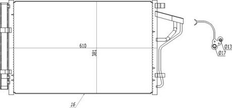 Радіатор кондиціонера Hyundai i30, Kia Ceed 11- Hart 619 539