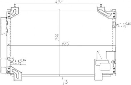 Радиатор кондиционера Toyota Avensis 2.0D (03-08) Hart 619 542