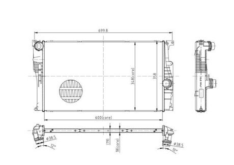 Радіатор двигуна BMW 3 (F30), 1 (F20) (N47/B47/N13) 12- Hart 620 332