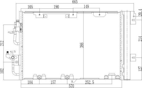 Радіатор кондиціонера Opel Astra H, Zafira B (04-15) Hart 621 669