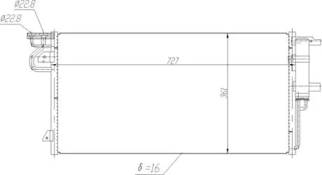 Радиатор кондиционера Ford Focus, Kuga, Transit Connect 10- Hart 623 436