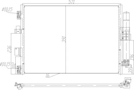 Радиатор кондиционера Ford Focus, Kuga, Transit Connect 1.0/1.5EcoBoost, 1.5/1.6D 10- Hart 623 859