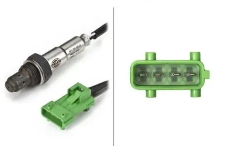 Citroen лямбда-зонд 4-полосный berlingo, c2/3/4/5,ds, nemo, fiorino, мини, opel, peugeot, saab, volvo 850, v70 HELLA 6PA 358 066-261