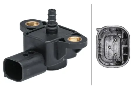 Датчик тиску у впускному колекторі IVECO STRALIS II, MAN NL, TGA, TGM I, TGS I, TGX I, MP3, ANTOS, LP, NG, O 309, SK, A (W176), A (W177) 651.926-OM9 HELLA 6PP009403101